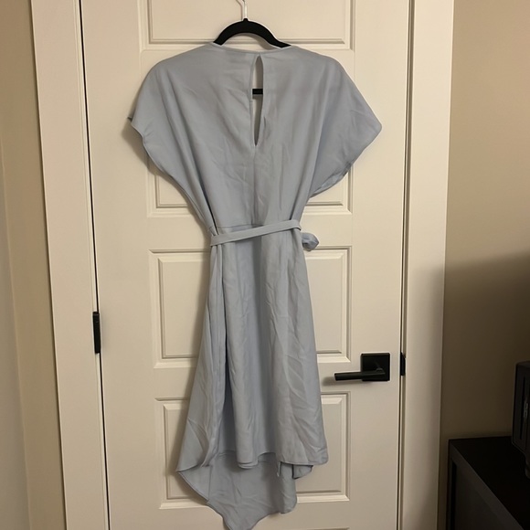 Soft Blue Wrap Dress - Picture 3 of 5